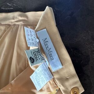 MaxMara Cream Midi Skirt